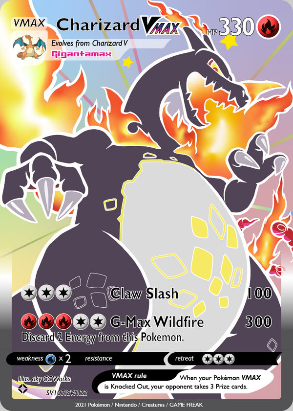 Dark Charizard Gigantamax VMAX Card Poster